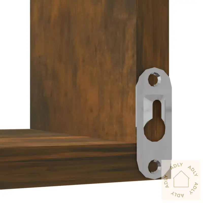 Veggmontert Hjørnehylle Røkt Eik 40X40X50 Cm Konstruert Tre