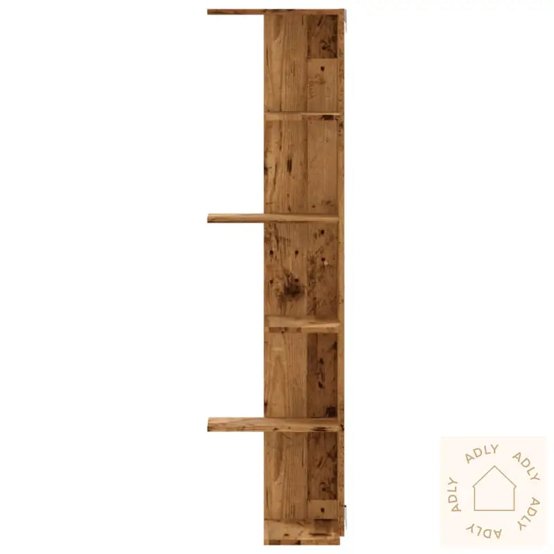 Veggmontert Hylle Gammelt Tre 36,5X36,5X140 Cm Konstruert Tre