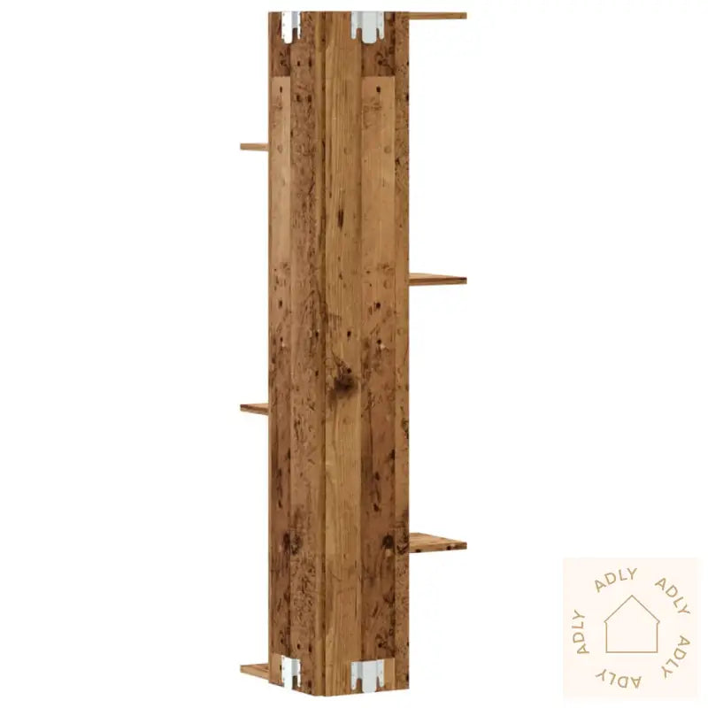 Veggmontert Hylle Gammelt Tre 36,5X36,5X140 Cm Konstruert Tre