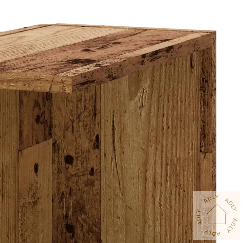 Veggmontert Hylle Gammelt Tre 36,5X36,5X140 Cm Konstruert Tre