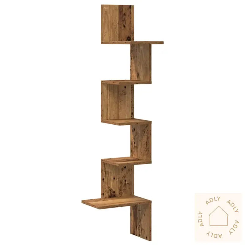 Veggmontert Hylle Gammelt Tre 32X32X127,5 Cm Konstruert Tre