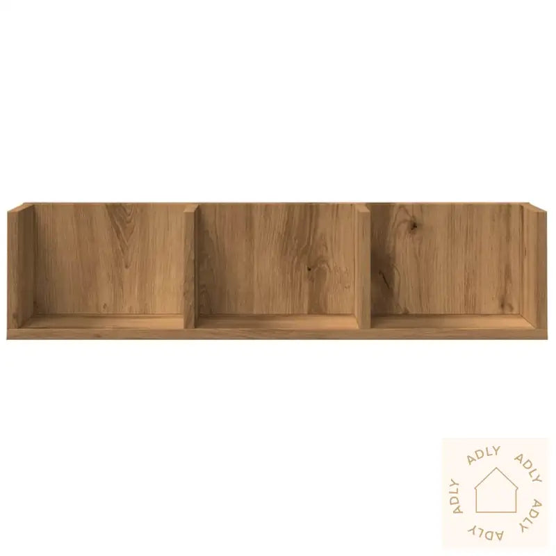 Veggmontert Cd-Hylle Artisan Eik 75X18X18 Cm Konstruert Tre