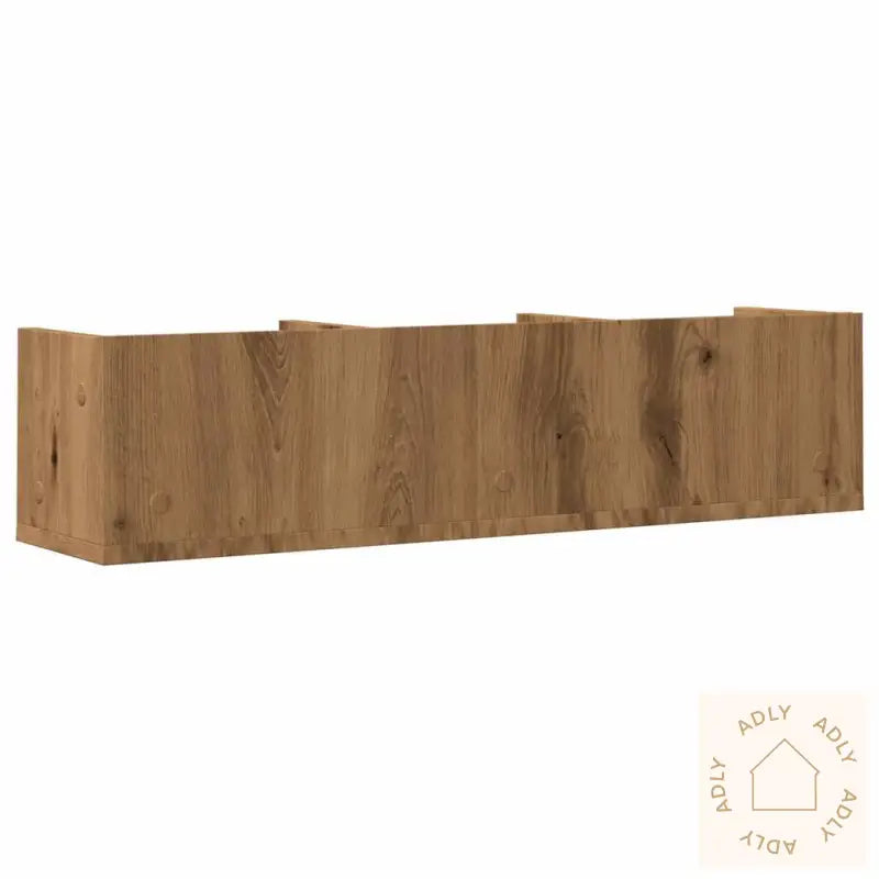 Veggmontert Cd-Hylle Artisan Eik 75X18X18 Cm Konstruert Tre