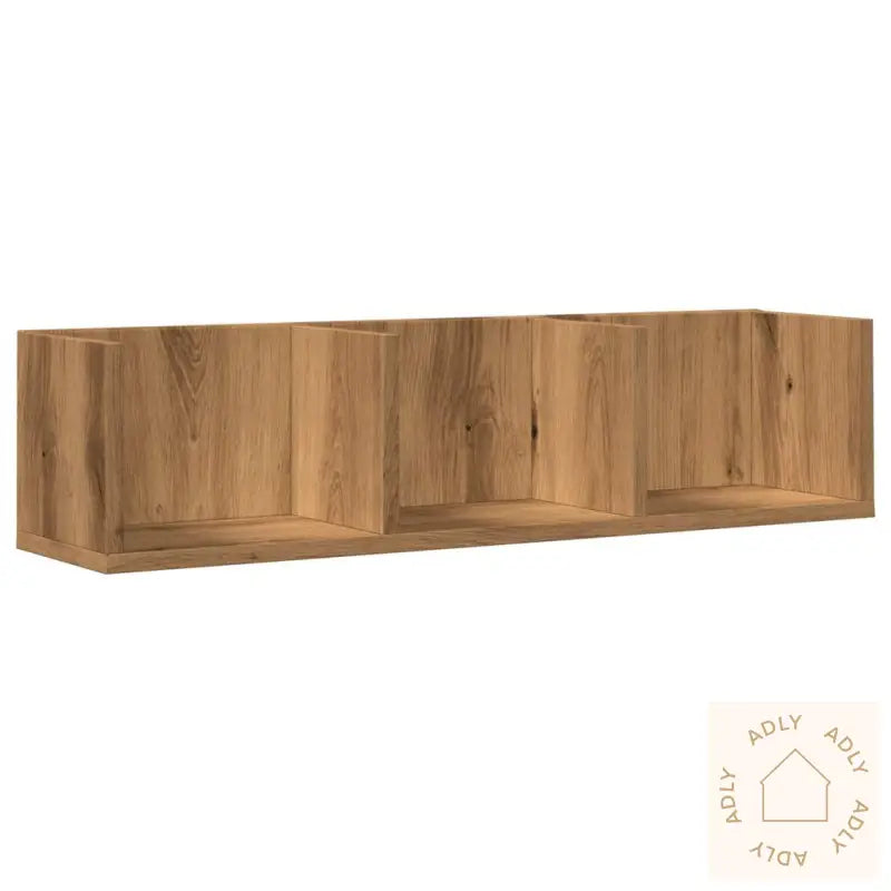 Veggmontert Cd-Hylle Artisan Eik 75X18X18 Cm Konstruert Tre