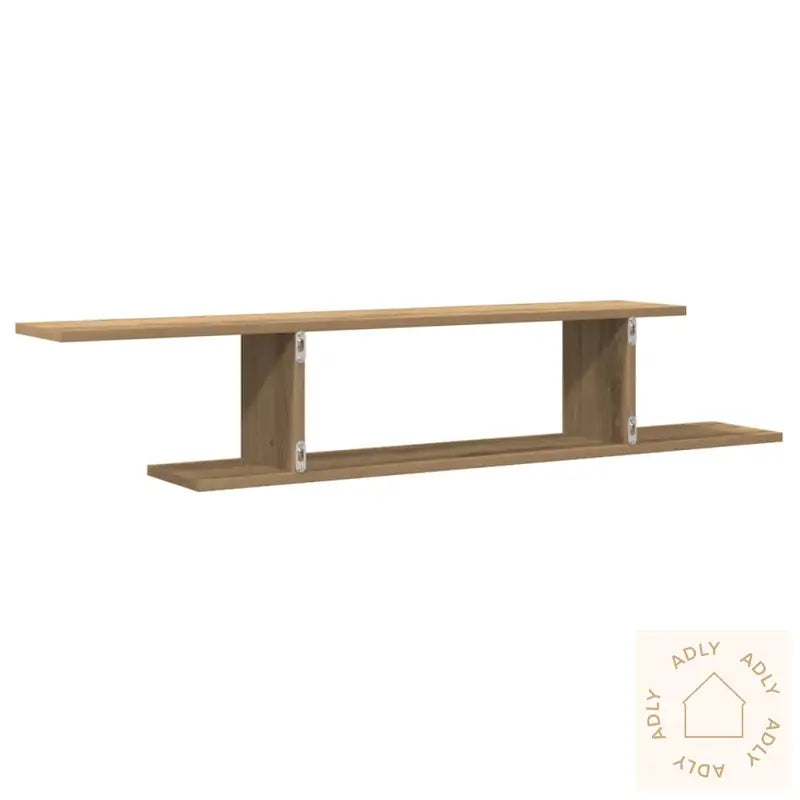 Veggmontert Tv-Hylle Artisan Eik 125X18X23 Cm Konstruert Tre