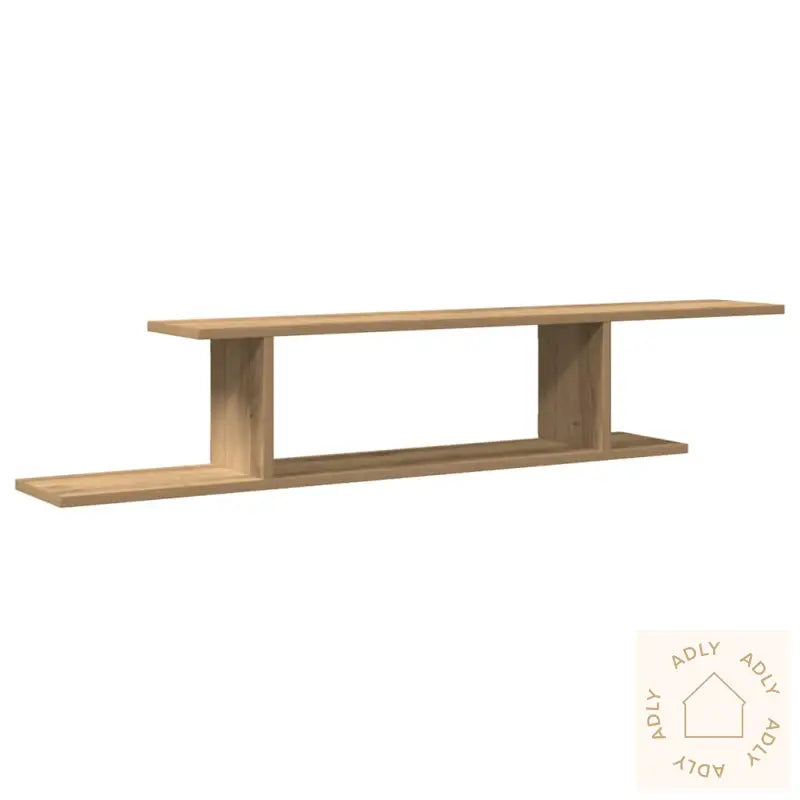 Veggmontert Tv-Hylle Artisan Eik 125X18X23 Cm Konstruert Tre