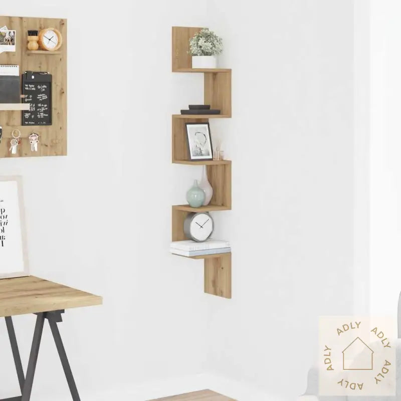 Veggmontert Hylle Artisan Eik 20X20X127,5 Cm Konstruert Tre