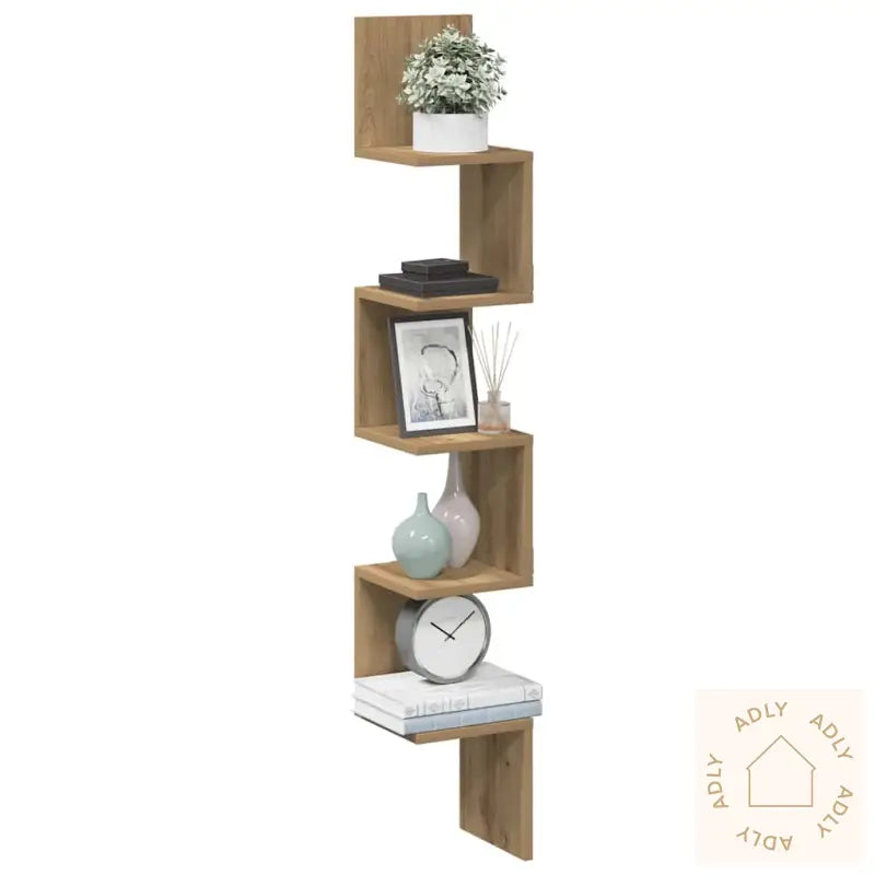 Veggmontert Hylle Artisan Eik 20X20X127,5 Cm Konstruert Tre