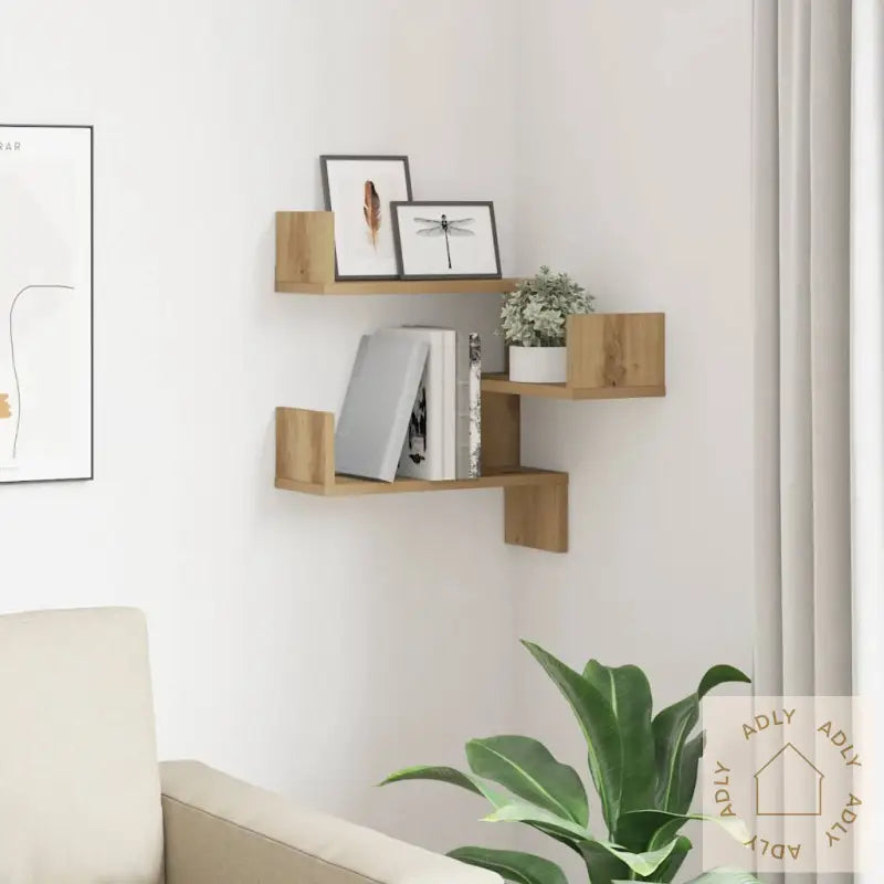 Veggmontert Hylle Artisan Eik 40X40X49,5 Cm Konstruert Tre