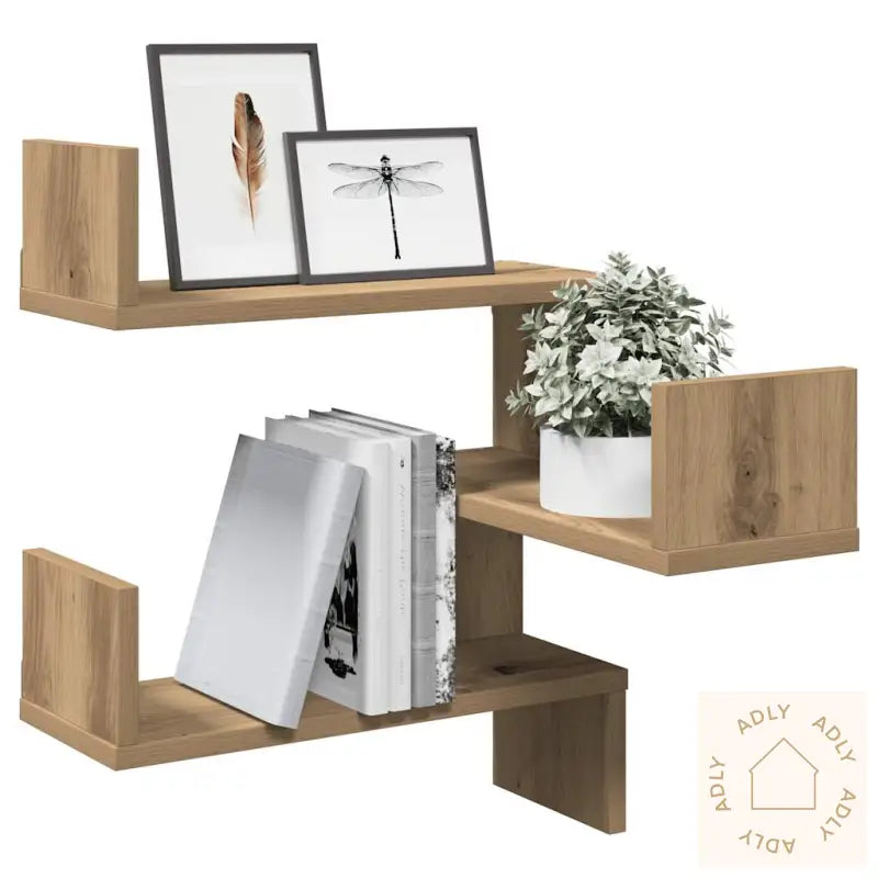 Veggmontert Hylle Artisan Eik 40X40X49,5 Cm Konstruert Tre