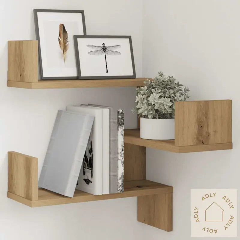 Veggmontert Hylle Artisan Eik 40X40X49,5 Cm Konstruert Tre
