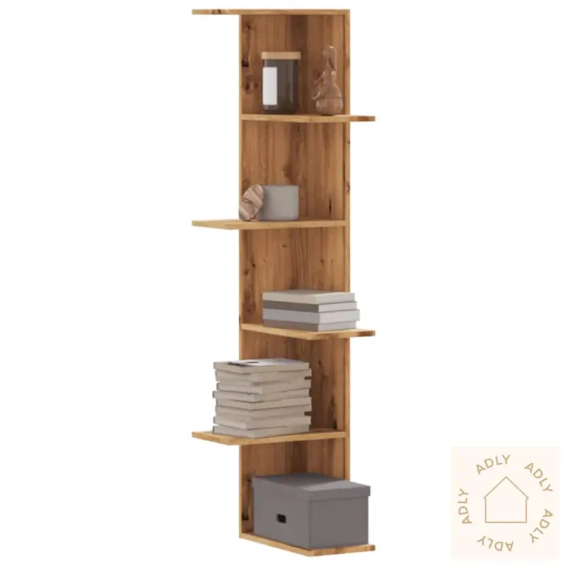 Veggmontert Hylle Artisan Eik 36,5X36,5X140 Cm Konstruert Tre