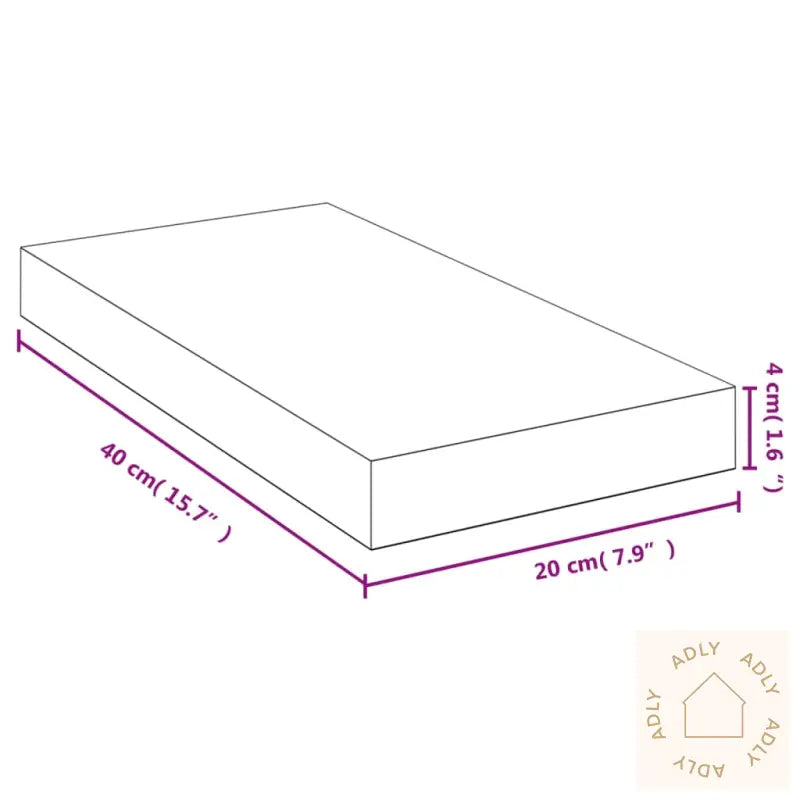 Vegghylle 40X20X4 Cm Bambus