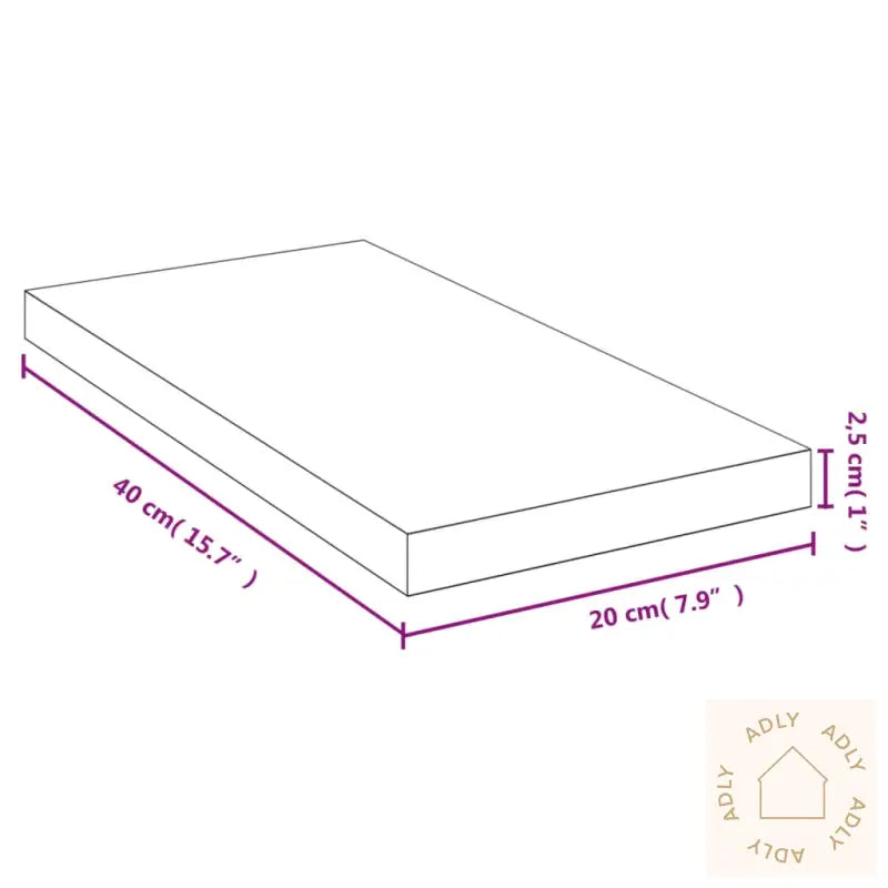 Vegghylle 40X20X2,5 Cm Bambus