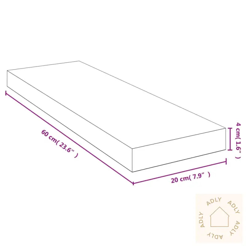 Vegghylle 60X20X4 Cm Bambus