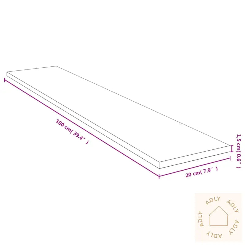 Vegghylle 100X20X1,5 Cm Bambus