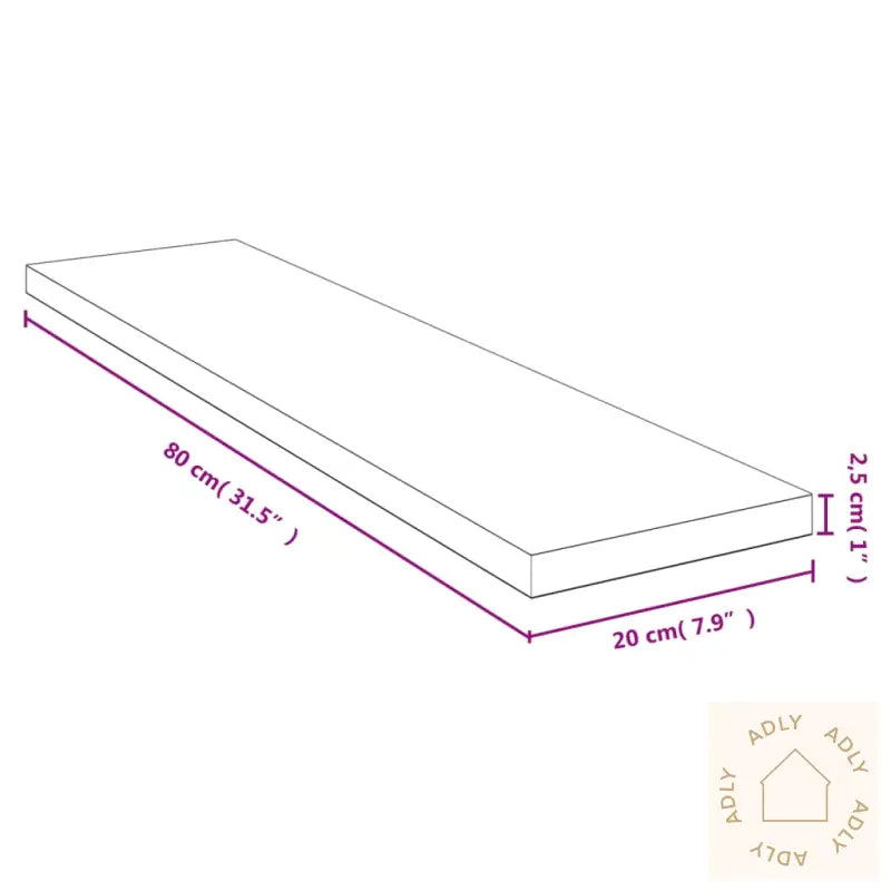Vegghylle 80X20X2,5 Cm Bambus