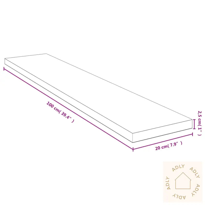 Vegghylle 100X20X2,5 Cm Bambus