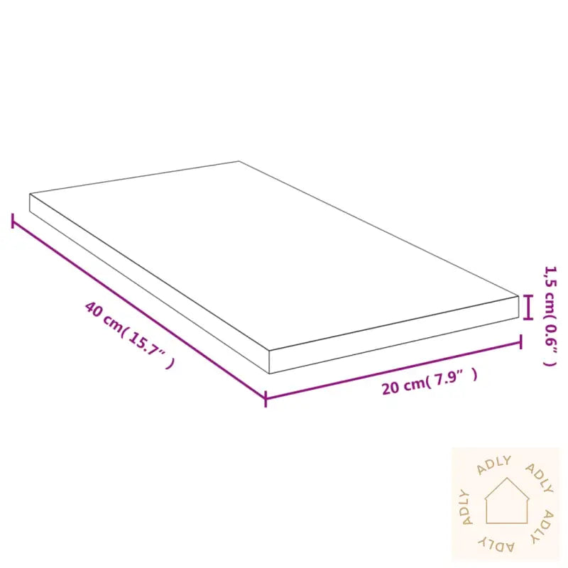 Vegghylle 40X20X1,5 Cm Bambus