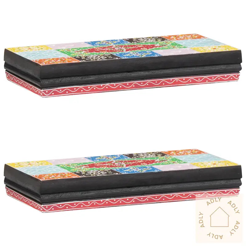 Vegghyller 2 Stk 40X20X6 Cm Solid Tre Mango