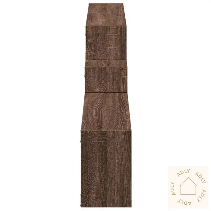 Veggskap 158X18X53 Cm Brun Eik Konstruert Tre