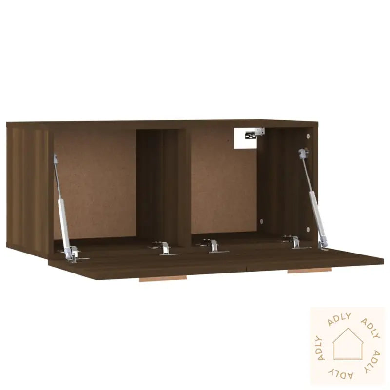 Veggskap Brun Eik 80X35X36,5 Cm Konstruert Tre
