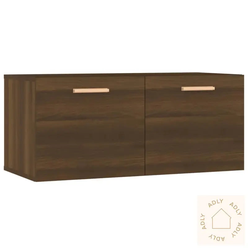 Veggskap Brun Eik 80X35X36,5 Cm Konstruert Tre