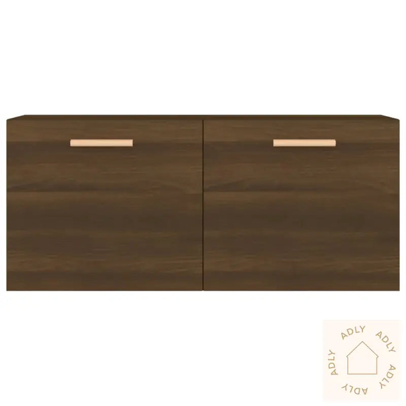 Veggskap Brun Eik 80X35X36,5 Cm Konstruert Tre
