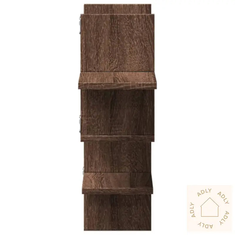 Vegghylle Brun Eik 124,5X18X60,5 Cm Konstruert Tre