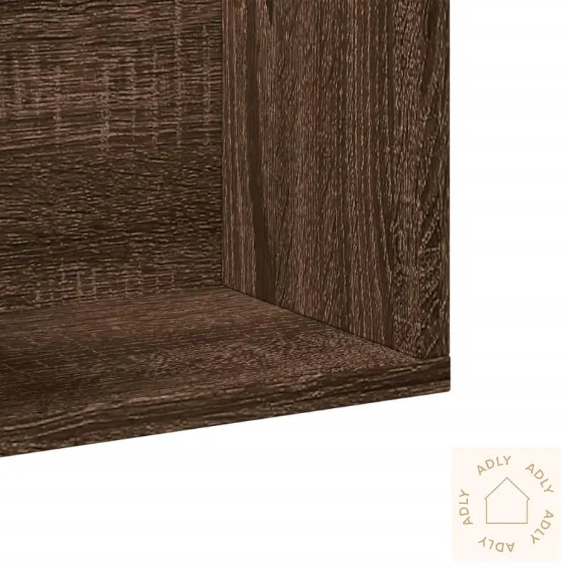 Veggskap Brun Eik 99X18X16,5 Cm Konstruert Tre