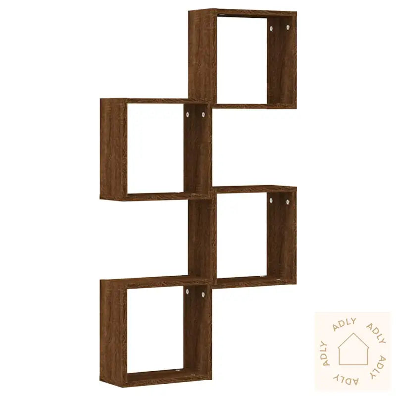 Vegghyller Kubeformet 4 Stk Brun Eik 30X15X30 Cm