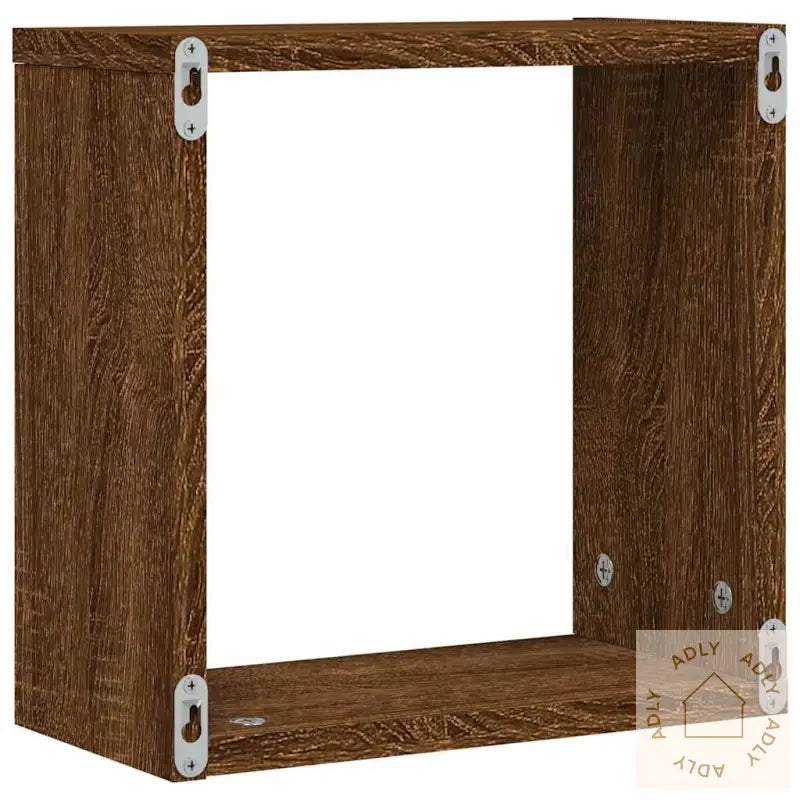 Vegghyller Kubeformet 4 Stk Brun Eik 30X15X30 Cm