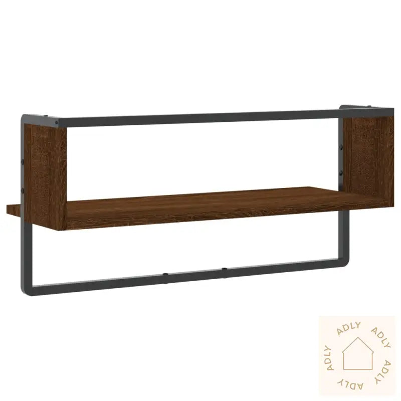 Vegghylle Med Stang Brun Eik 65X25X30 Cm