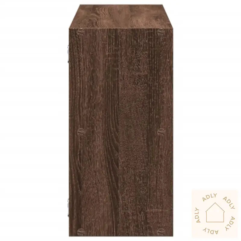 Vegghylle Brun Eik 100X25X50 Cm Konstruert Tre