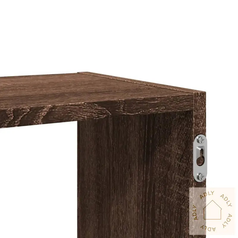 Vegghylle Brun Eik 100X25X50 Cm Konstruert Tre