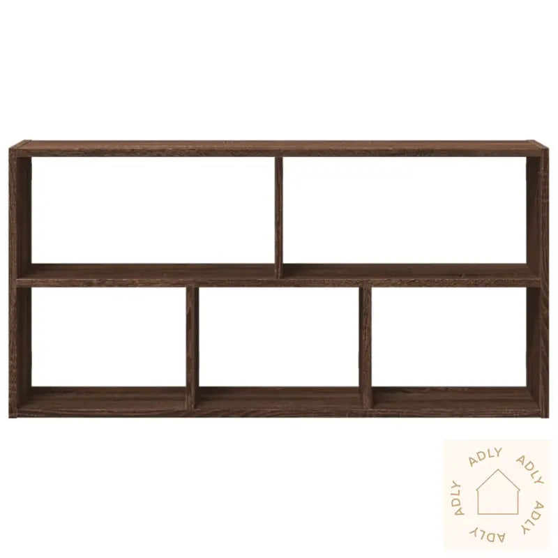 Vegghylle Brun Eik 100X25X50 Cm Konstruert Tre