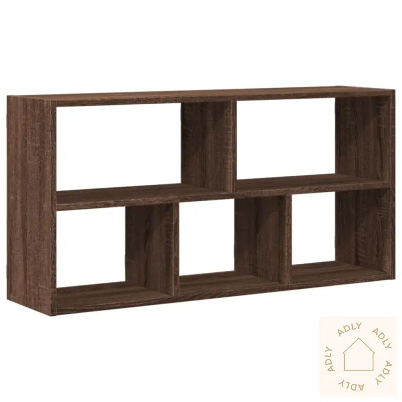 Vegghylle Brun Eik 100X25X50 Cm Konstruert Tre
