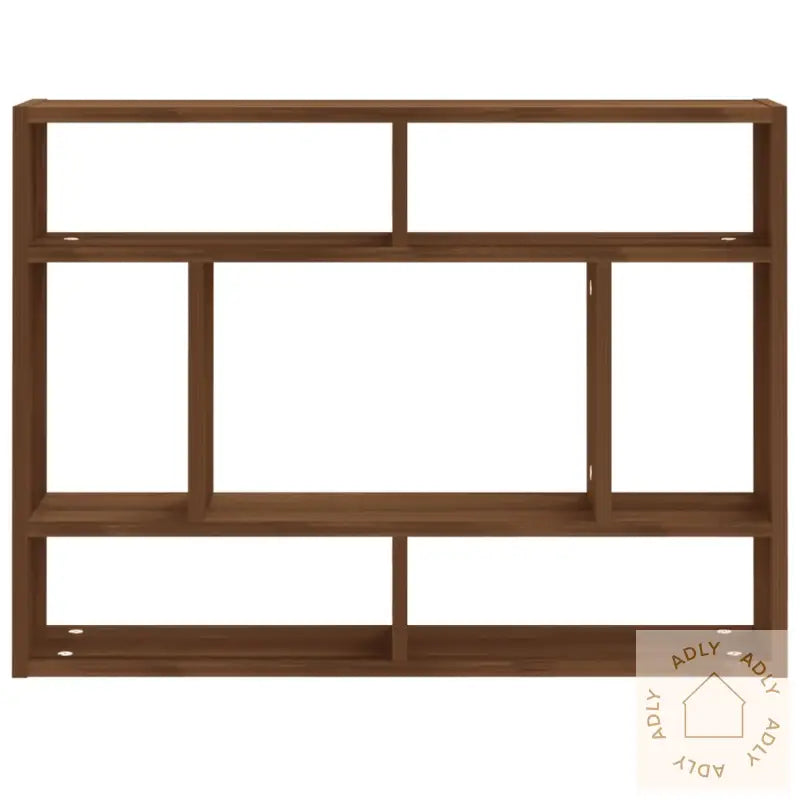 Vegghylle Brun Eik 75X16X55 Cm Konstruert Tre