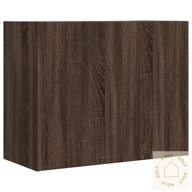 Veggskap Brun Eik 75X35X60 Cm Konstruert Tre