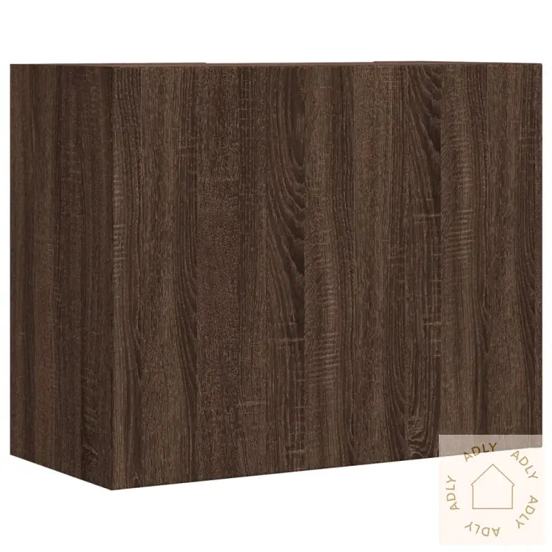 Veggskap Brun Eik 75X35X60 Cm Konstruert Tre