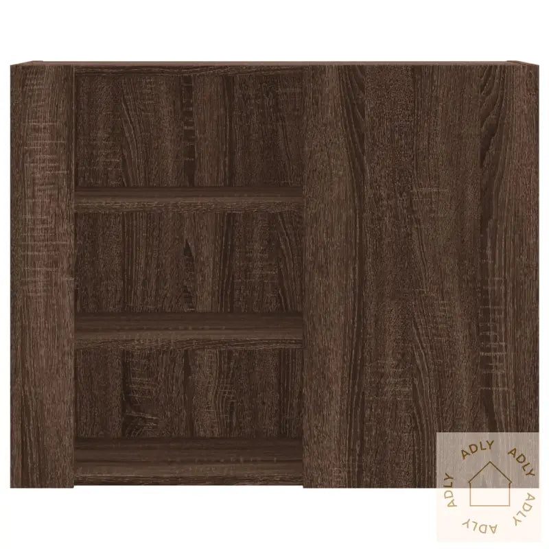 Veggskap Brun Eik 75X35X60 Cm Konstruert Tre