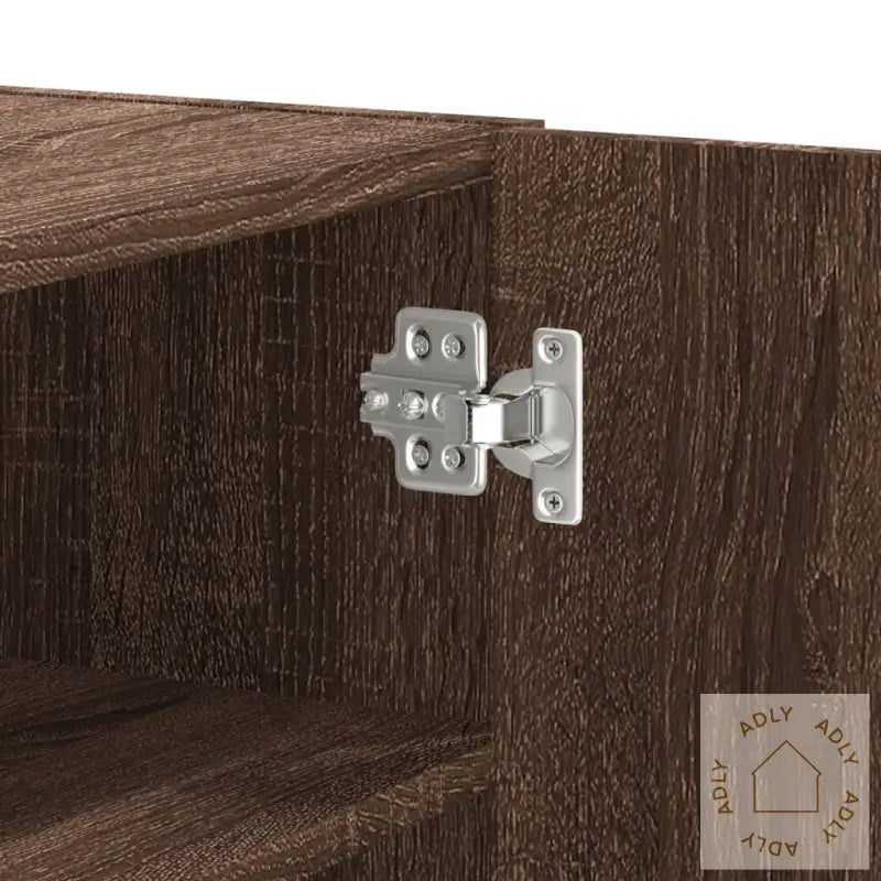 Veggskap Brun Eik 75X35X60 Cm Konstruert Tre