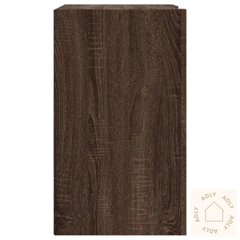 Veggskap Brun Eik 75X35X60 Cm Konstruert Tre