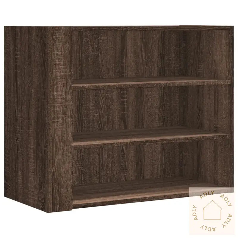 Veggskap Brun Eik 75X35X60 Cm Konstruert Tre