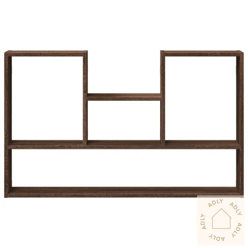 Vegghylle Brun Eik 99X15X60 Cm Konstruert Tre
