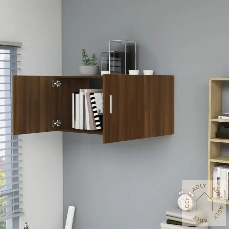 Veggskap Brun Eik 80X39X40 Cm Konstruert Tre