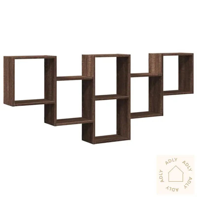 Vegghylle Brun Eik 159X18X66 Cm Konstruert Tre