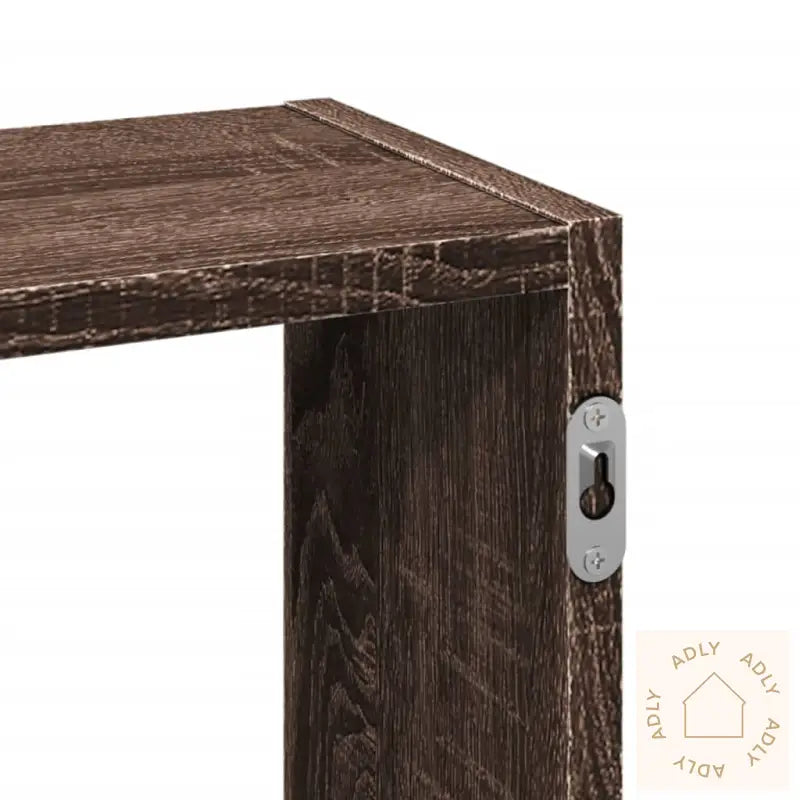 Vegghylle Brun Eik 159X18X66 Cm Konstruert Tre