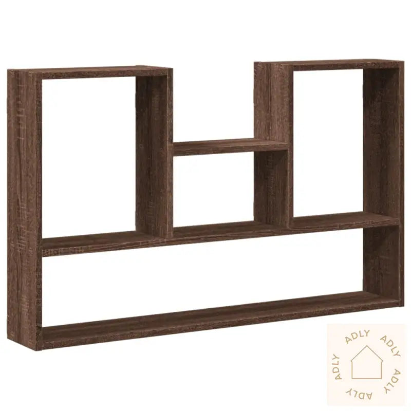 Vegghylle Brun Eik 99X15X60 Cm Konstruert Tre