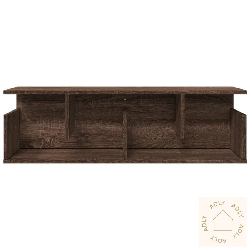 Veggskap 100X20X30 Cm Brun Eik Konstruert Tre